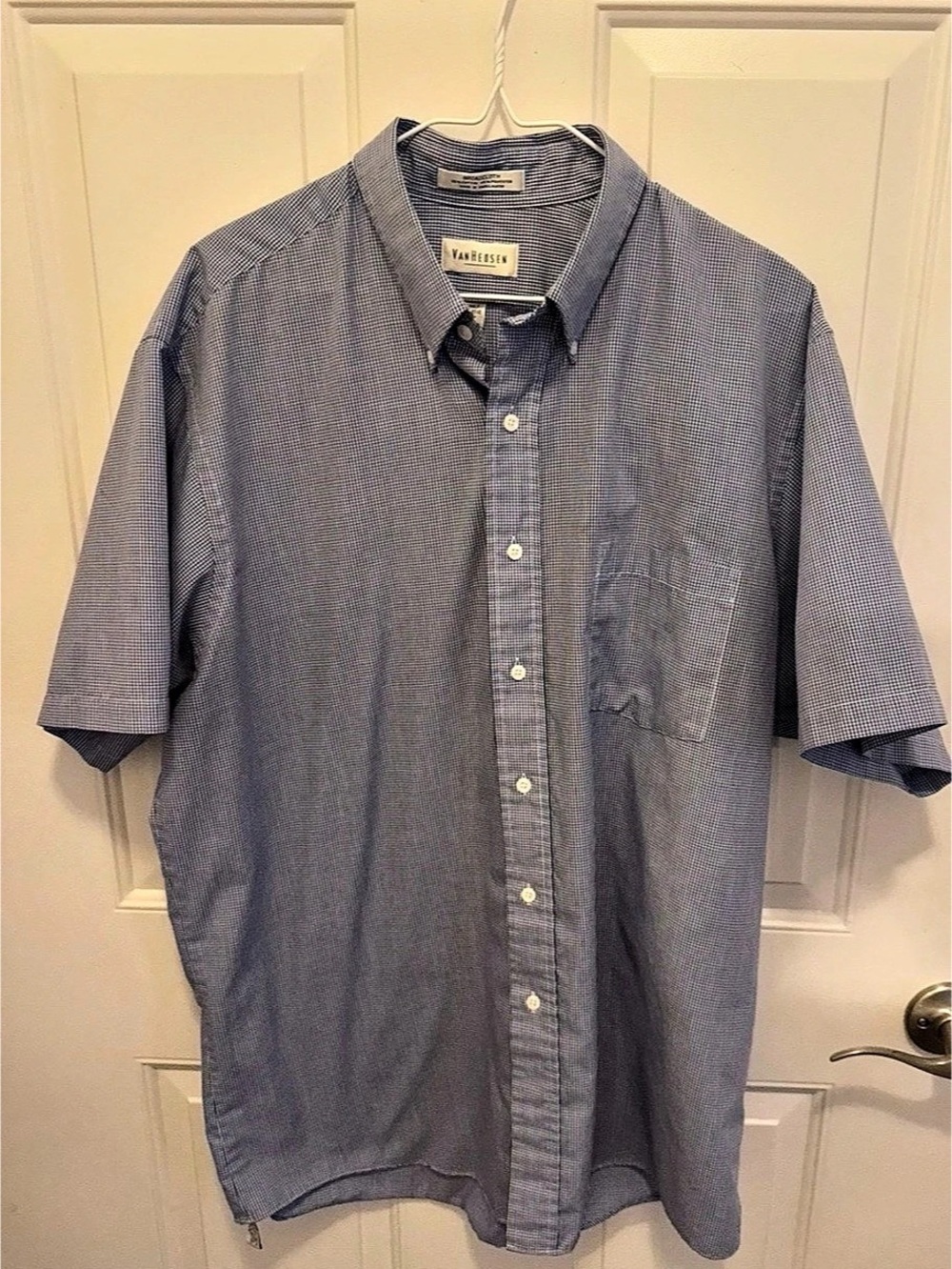 Van Heusen Men's Gingham Button Down Shirt Size 17